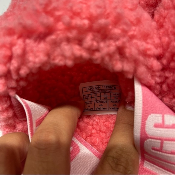 UGG Oh Fluffita Fur Slides Pink Rose - Picture 8 of 8